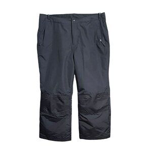Lands End Womens Black Snow Pants Size 14-16 Nylon/Polyester Insulated Winter We